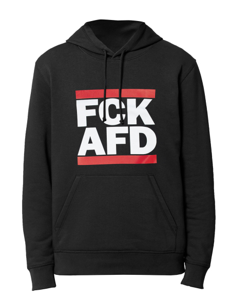 FCK AFD - No Borders - Hoodie - Black