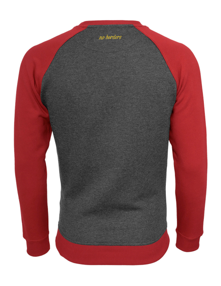 Kein Mensch ist illegal - No Borders - Sweater - Grey/Red