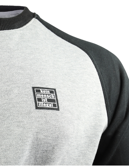Kein Mensch ist illegal - No Borders - Sweater - Grey/Black
