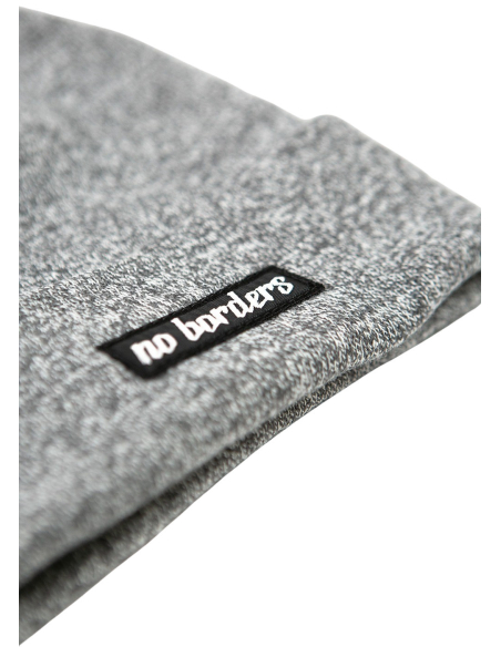 No Borders Logo - Winter Hat - Heather Grey