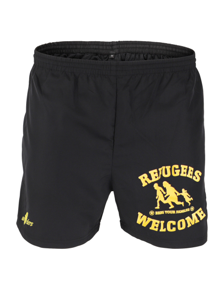 Refugees Welcome - No Borders - Shorts - Black