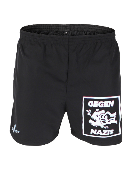 Gegen Nazis - No Borders - Shorts - Black