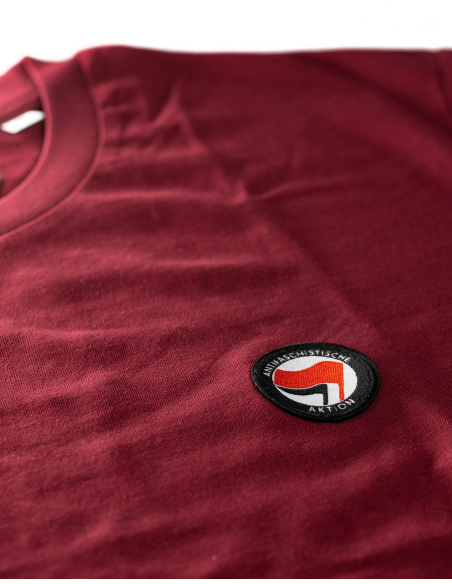 Siamo Tutti Antifascisti - No Borders - T-Shirt - Burgundy Siamo Tutti Antifascisti - No Borders - T-Shirt - Burgundy