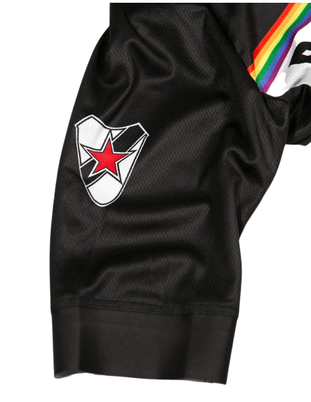 Roter Stern Leipzig - Bike Jersey Short Sleeve - Black/Rainbow Roter Stern Leipzig - Bike Jersey Short Sleeve - Black/Rainbow
