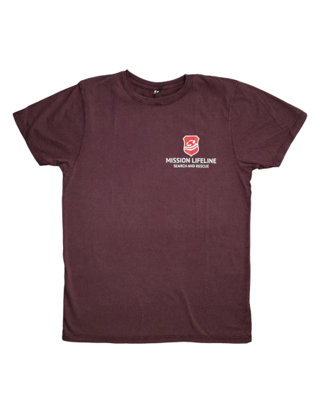 SOLI - Mission Lifeline - T-Shirt - Pocket Print - Burgundy SOLI - Mission Lifeline - T-Shirt - Pocket Print - Burgundy