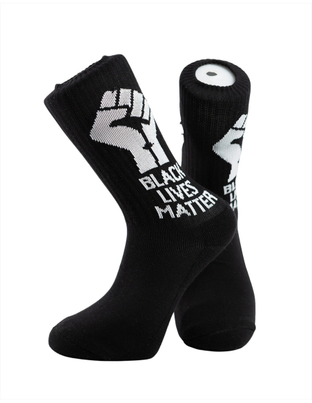 Black Live Matters - No Borders - Socks - Black