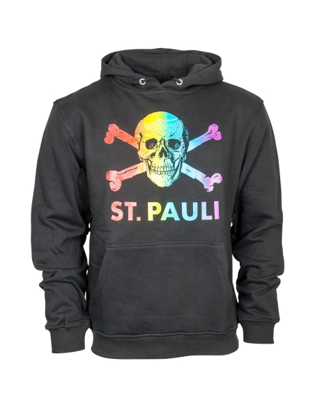 St. Pauli - Hoodie - Totenkopf I - Black/Rainbow