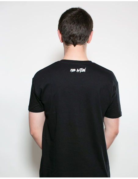 No Cops No Nazis - Mob Action - T-Shirt - Black/Red