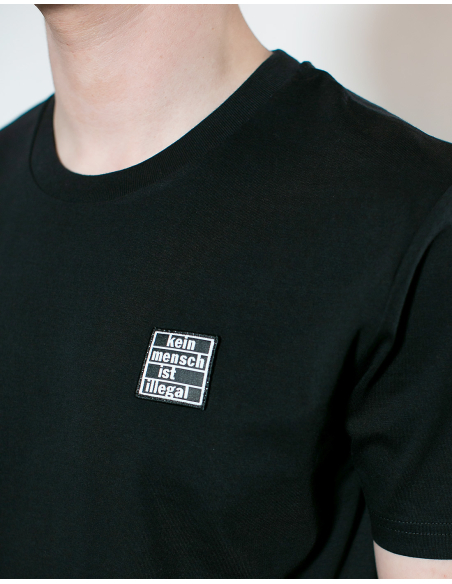 Kein Mensch ist illegal - No Borders - T-Shirt - Black/Black