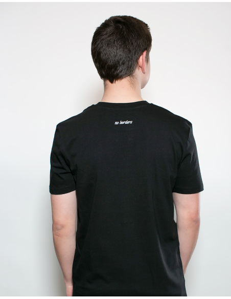 Kein Mensch ist illegal - No Borders - T-Shirt - Black/Black