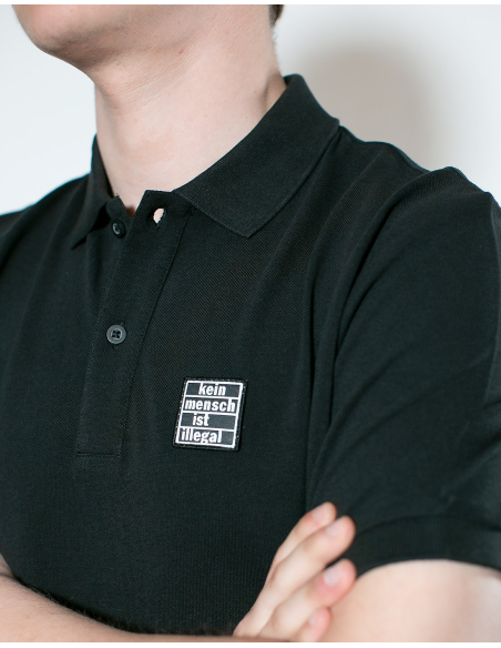Kein Mensch ist illegal - No Borders - Polo - Black