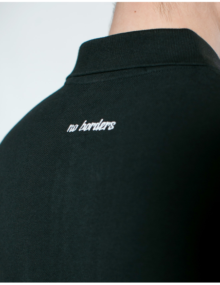 Kein Mensch ist illegal - No Borders - Polo - Black