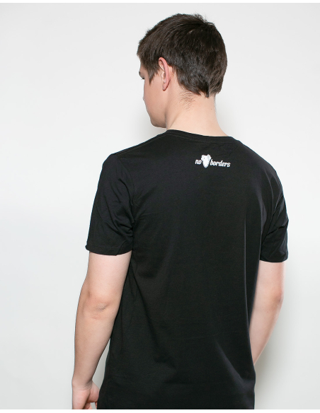 Kein Mensch ist illegal - No Borders - T-Shirt - Black/Yellow