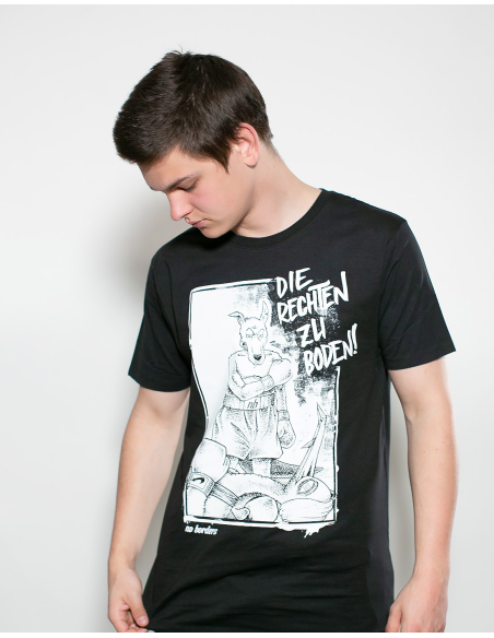 Die Rechten zu Boden - No Borders - T-Shirt - Black