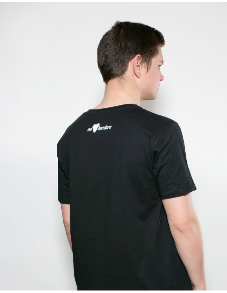 Fahrrad Antifa - No Borders - T-Shirt - Pocket Print - Black Fahrrad Antifa - No Borders - T-Shirt - Pocket Print - Black