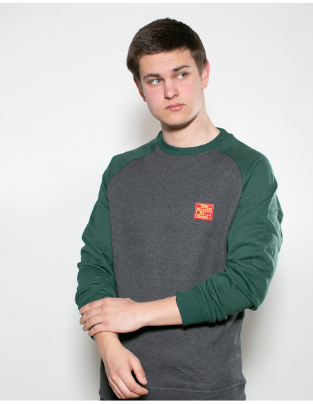 Kein Mensch ist illegal - No Borders - Sweater - Grey/Green