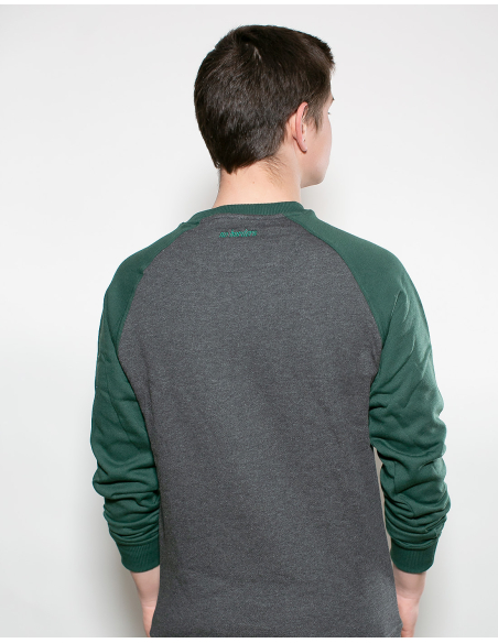 Kein Mensch ist illegal - No Borders - Sweater - Grey/Green