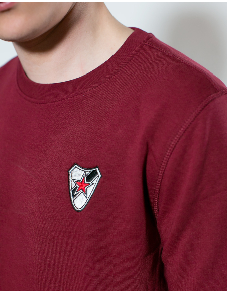 Roter Stern Leipzig - Sweater - Logo Stick - Burgundy