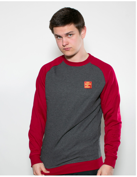 Kein Mensch ist illegal - No Borders - Sweater - Grey/Red