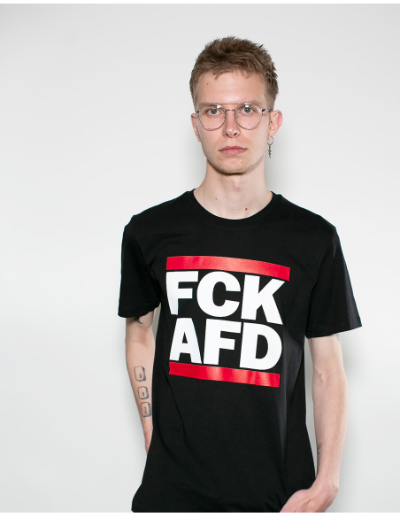 FCK AFD - No Borders - T-Shirt - Black