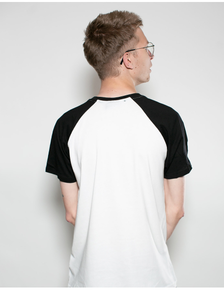 Mob Action - New Logo - T-Shirt - Raglan - White/Black