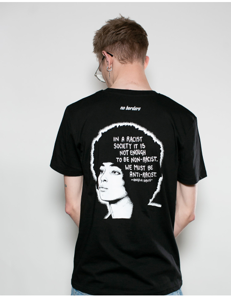 Angela Davis - No Borders - T-Shirt - Black
