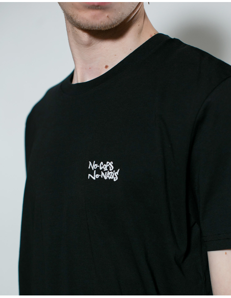 No Cops No Nazis - Mob Action - T-Shirt - Stick - Black