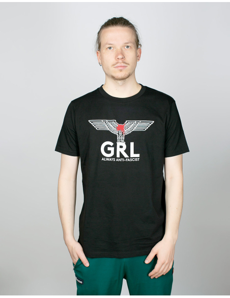GRL - Always Antifascist - Black Mosquito - T-Shirt - Black GRL - Always Antifascist - Black Mosquito - T-Shirt - Black