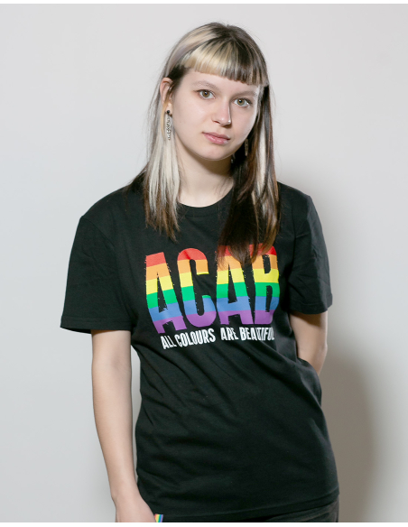 ACAB - All Colours Are Beautiful - No Borders - T-Shirt - Black