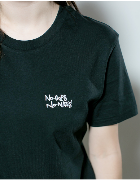 No Cops No Nazis - Mob Action - T-Shirt - Stick - Black