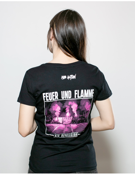 Free Lina - Mob Action - SOLI T-Shirt tailliert - Black
