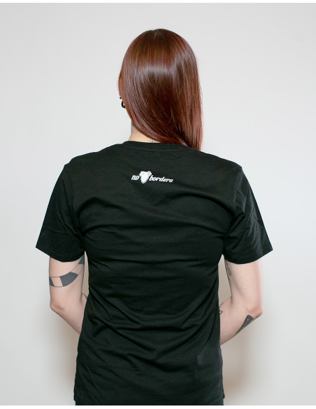 Kein Mensch ist illegal - No Borders - T-Shirt - Black/Yellow