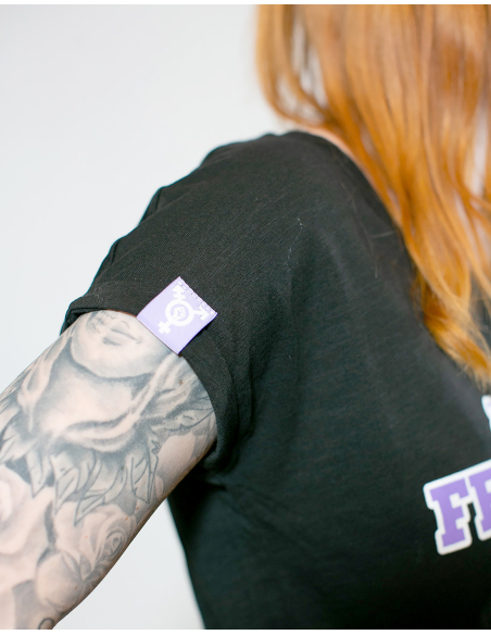 Fußballfans für Feminismus - No Borders - T-Shirt fitted - Black