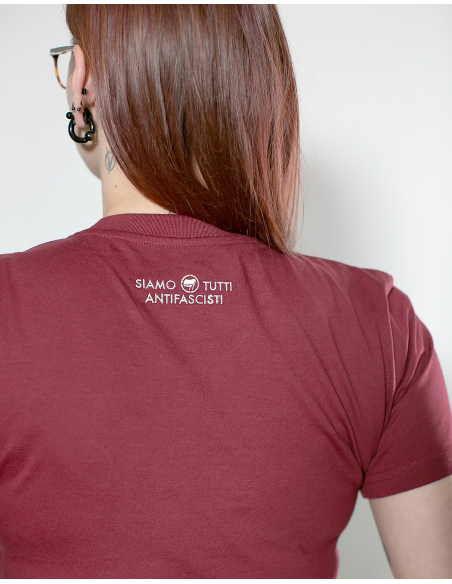 Siamo Tutti Antifascisti - Mob Action - T-Shirt - Burgundy Siamo Tutti Antifascisti - Mob Action - T-Shirt - Burgundy