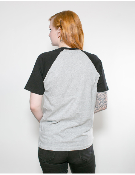 Mob Action - New Logo - T-Shirt - Raglan - Grey/Black