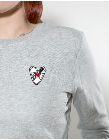 Roter Stern Leipzig - Sweater - Logo Stick - Grey