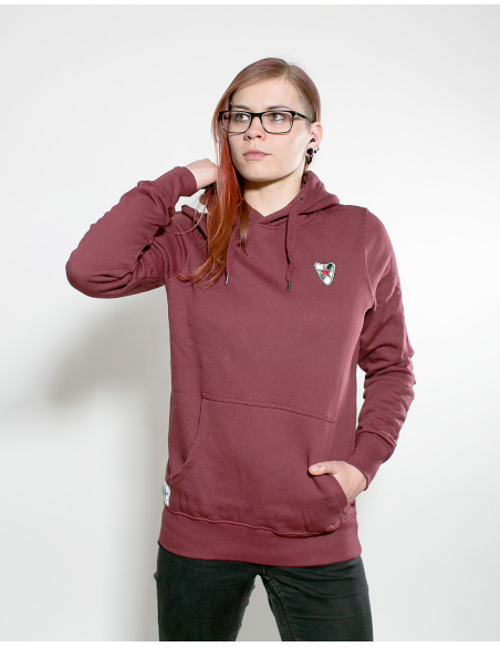 Roter Stern Leipzig - Hoodie - Logo Stick - Burgundy