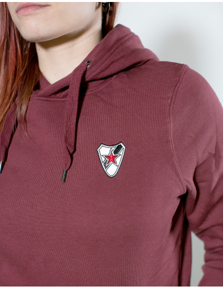 Roter Stern Leipzig - Hoodie - Logo Stick - Burgundy