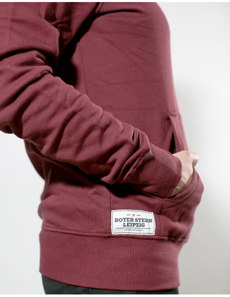Roter Stern Leipzig - Hoodie - Logo Stick - Burgundy