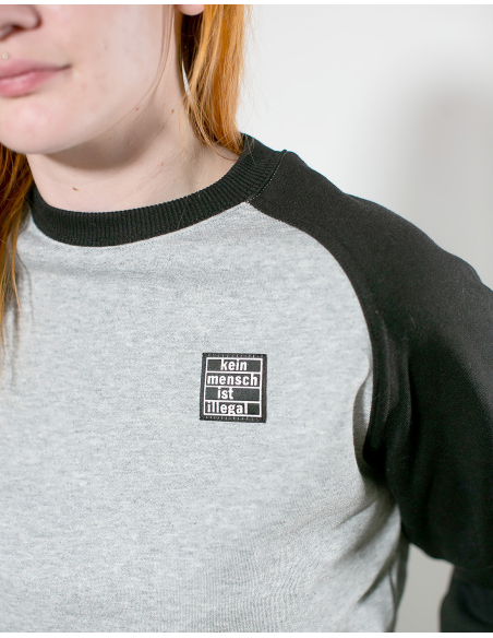 Kein Mensch ist illegal - No Borders - Sweater - Grey/Black