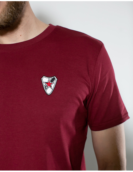 Roter Stern Leipzig - T-Shirt - Logo Stick - Burgundy