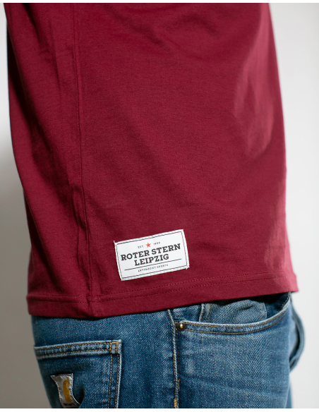 Roter Stern Leipzig - T-Shirt - Logo Stick - Burgundy