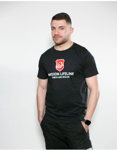 Mission Lifeline - SOLI T-Shirt - Front Print - Black Mission Lifeline - SOLI T-Shirt - Front Print - Black