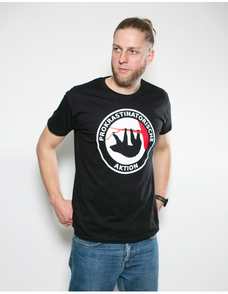 Prokrastinatorische Aktion - No Borders - T-Shirt - Black