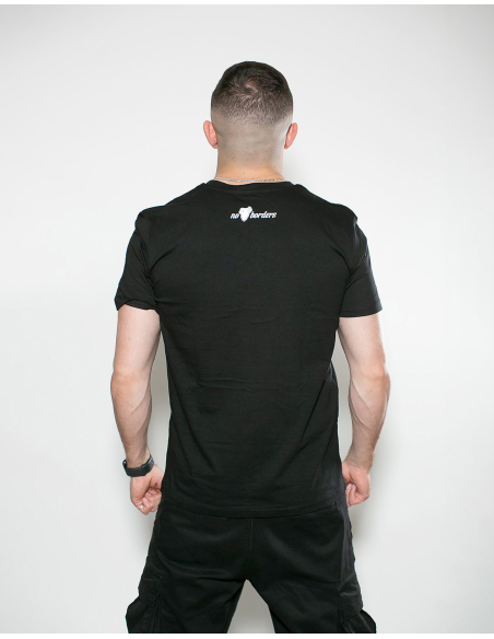 Fahrrad Antifa - No Borders - T-Shirt - Front Print - Black Fahrrad Antifa - No Borders - T-Shirt - Front Print - Black