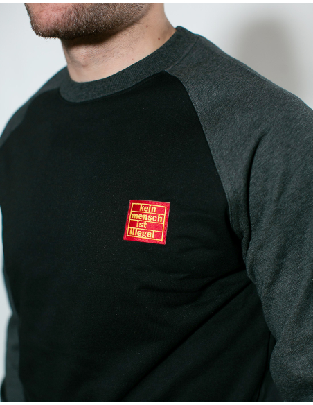 Kein Mensch ist illegal - No Borders - Sweater - Black/Dark Grey