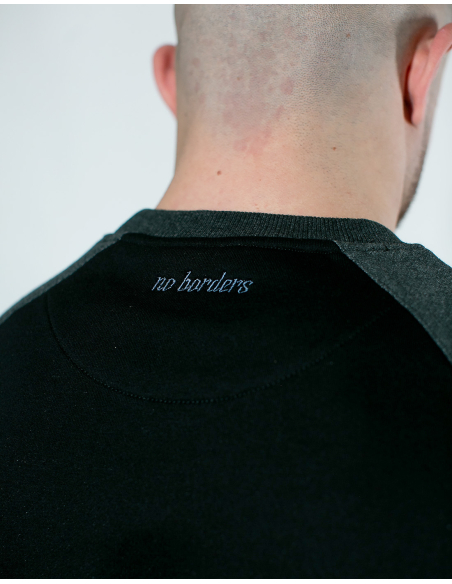 Kein Mensch ist illegal - No Borders - Sweater - Black/Dark Grey