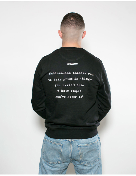 Nationalism sucks - No Borders - Sweater - Black