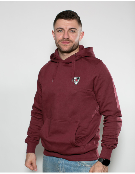 Roter Stern Leipzig - Hoodie - Logo Stick - Burgundy