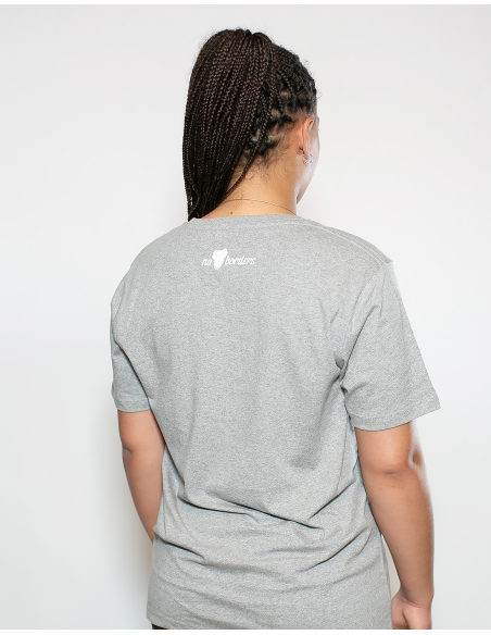 Fußballfans für Feminismus - No Borders - T-Shirt - Grey